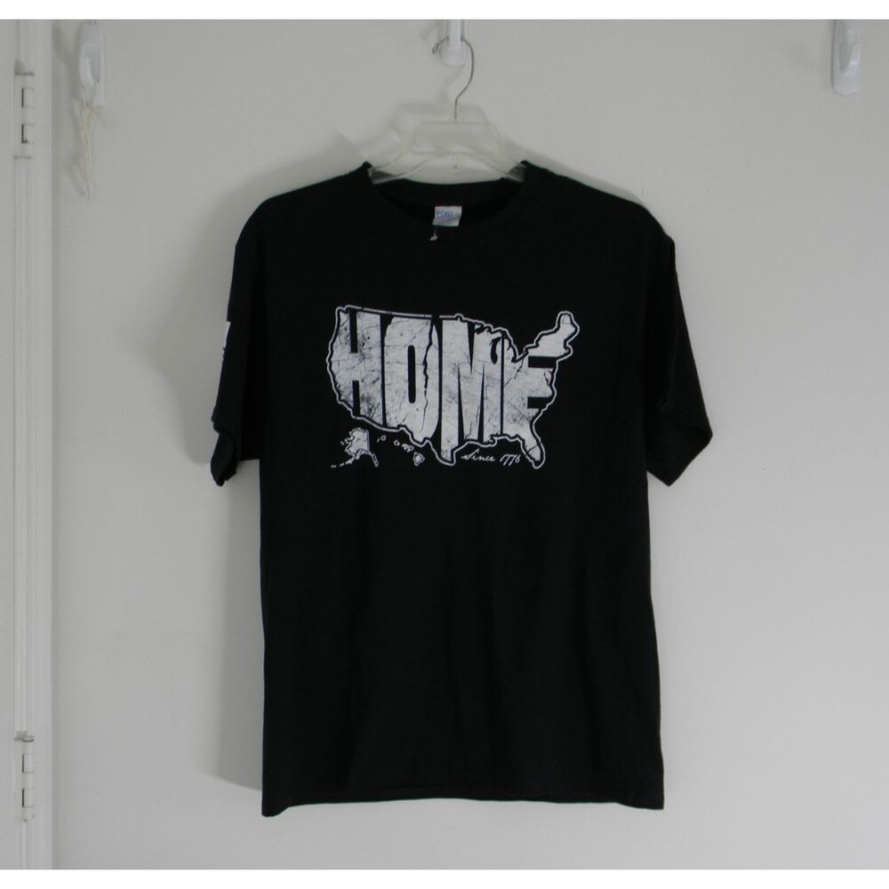 Nine Line Apparel Black Tee USA "Home" Mens Size Large NWOT